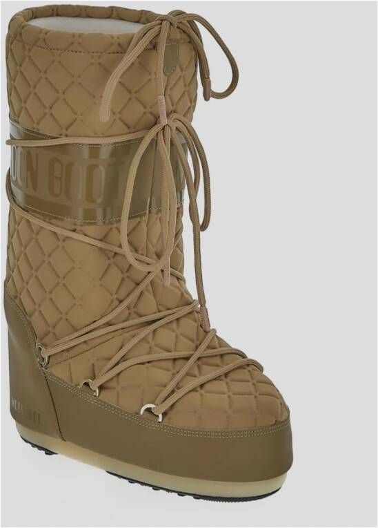 moon boot Gewatteerde Iconische Schoen van Synthetische Stof Beige Heren