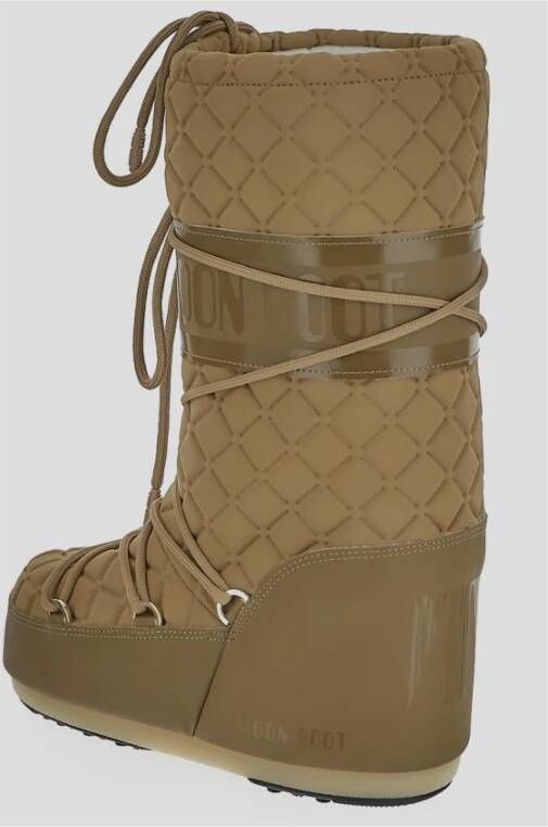 moon boot Gewatteerde Iconische Schoen van Synthetische Stof Beige Heren