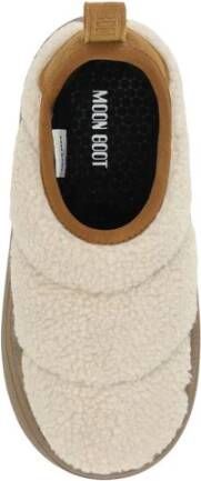 moon boot Gewatteerde Shearling Antislip Schoenen Ronde Neus Beige Dames