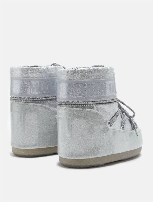 moon boot Glitter Lage Icoonlaarzen Zilver Gray Dames