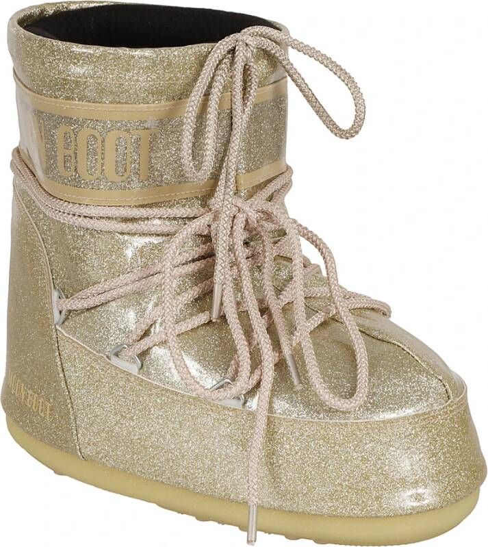 moon boot Gouden Glitter Enkellaarzen Yellow Dames