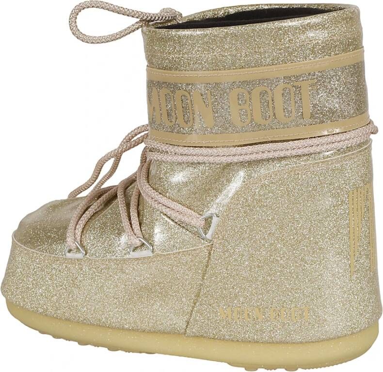 moon boot Gouden Glitter Enkellaarzen Yellow Dames