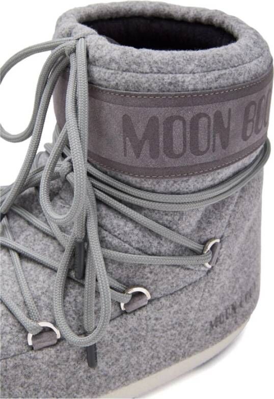 moon boot Grijze Logo Print Winterlaarzen Gray Dames