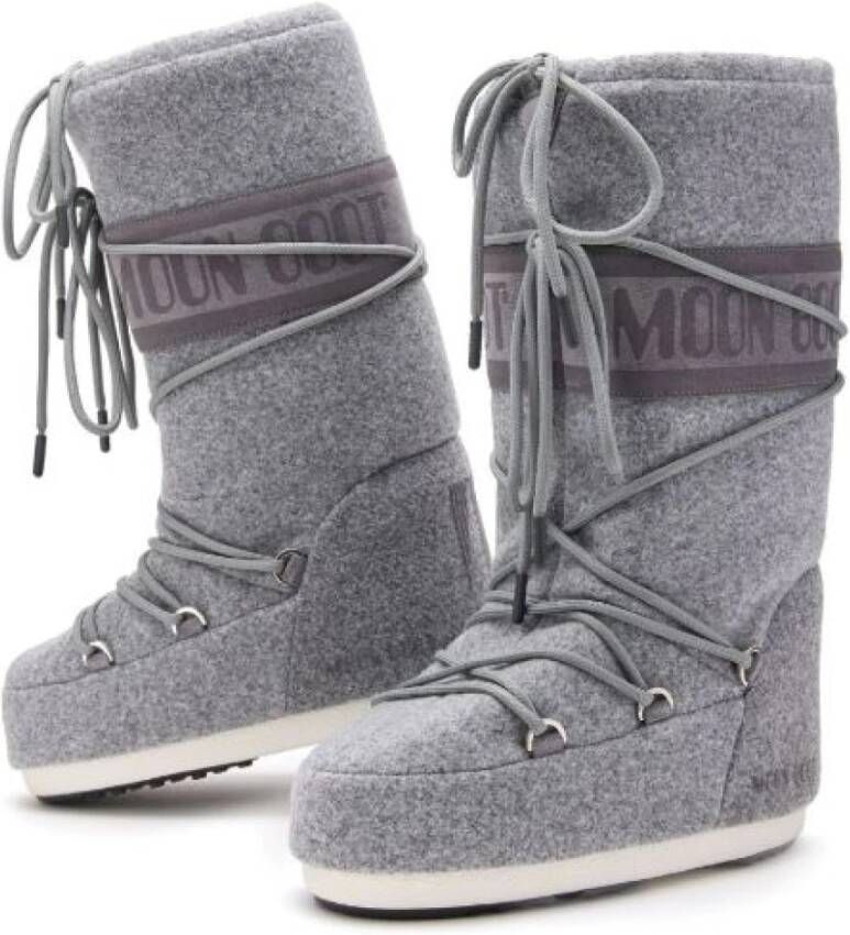 moon boot Grijze Platte Schoenen Gray Heren