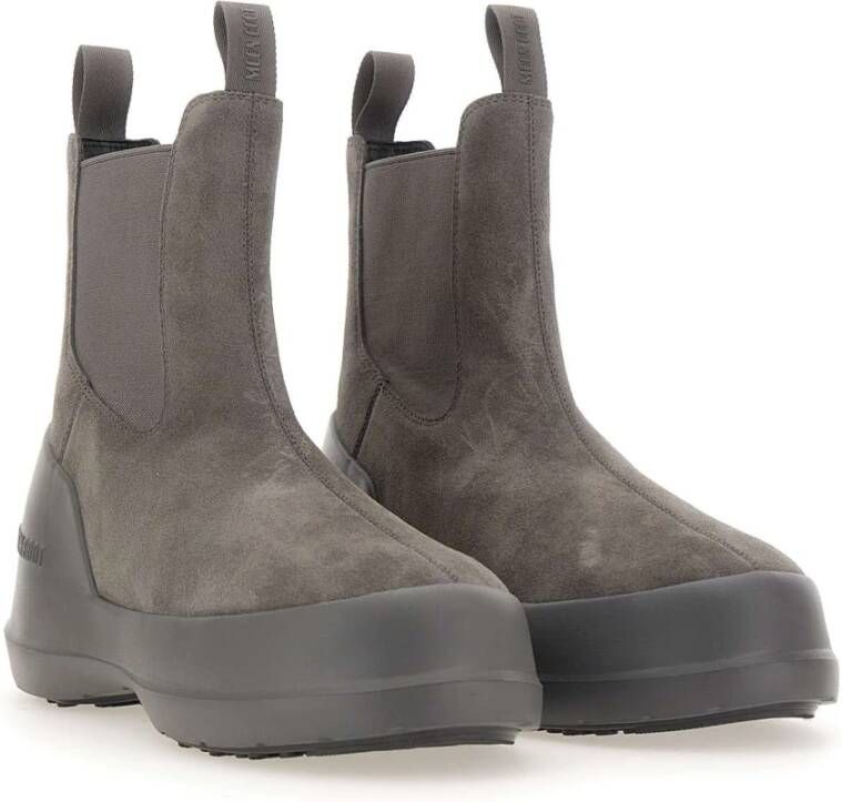 moon boot Grijze Suède Chelsea Laarzen Gray Dames