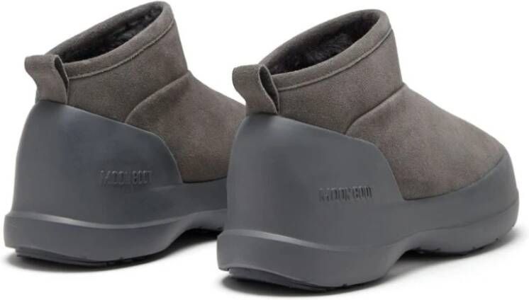 moon boot Grijze Suède Instaplaarzen Gray Dames