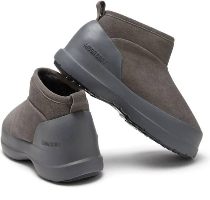 moon boot Grijze Suède Instaplaarzen Gray Dames