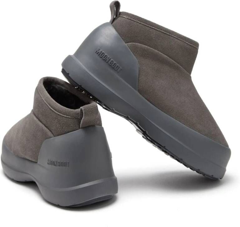 moon boot Grijze Suède Lage Laars Unisex Design Gray Heren