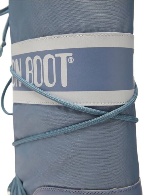 moon boot Grijze Winterlaarzen met Logoprint Blue Dames