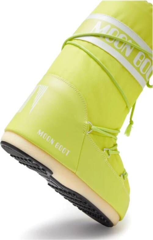 moon boot Groene Logo Print Veterschoenen Green Dames