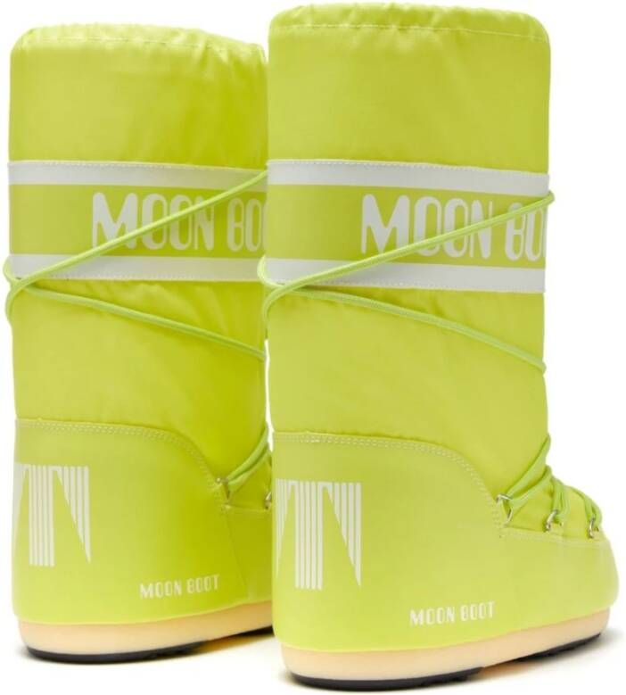 moon boot Groene Nylon Lime Laarzen Slip-On Green Heren