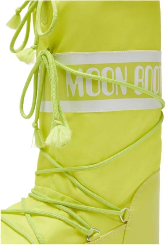 moon boot Groene Nylon Lime Laarzen Slip-On Green Heren