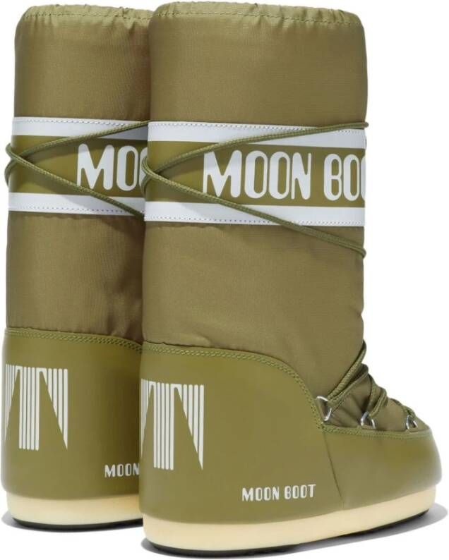 moon boot Groene Nylonlaarzen Uniseks Ontwerp Green Heren