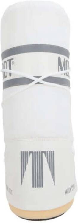 moon boot Hoge sneeuwlaars in wit nylon met logo print White Dames