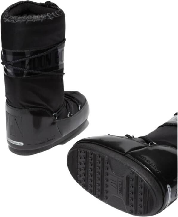 moon boot Icon Glance Satin Laarzen Black Dames