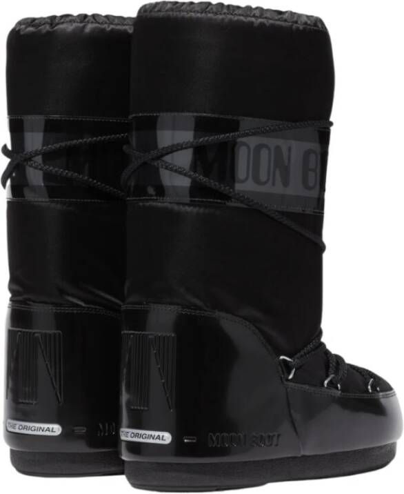 moon boot Icon Glance Satin Laarzen Black Dames