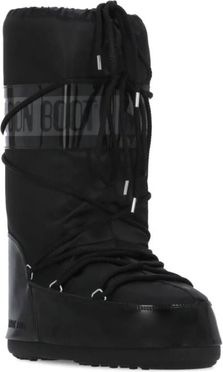 moon boot Icon Glance Satin Laarzen Black Dames