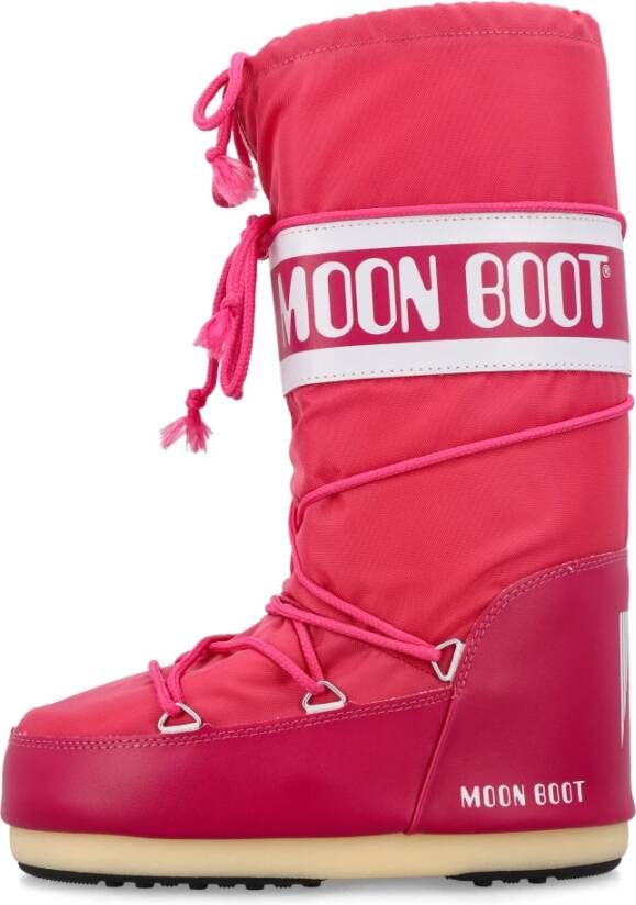 moon boot Icon High Nylonlaarzen Gesloten Bougainvellea Pink Dames