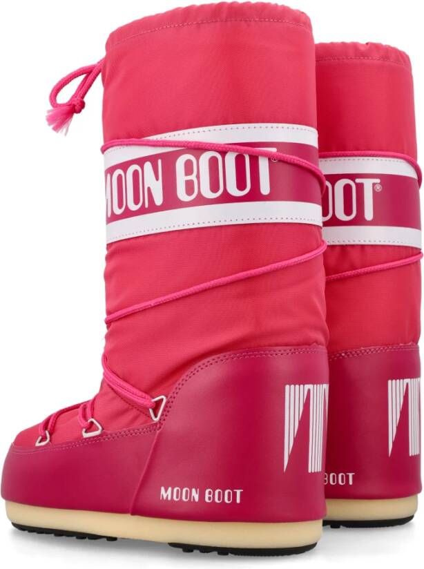 moon boot Icon High Nylonlaarzen Gesloten Bougainvellea Pink Dames