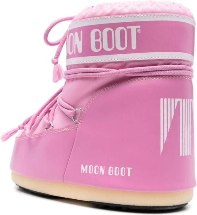 moon boot Icon Low Nylon Pink Sneakers Pink Dames