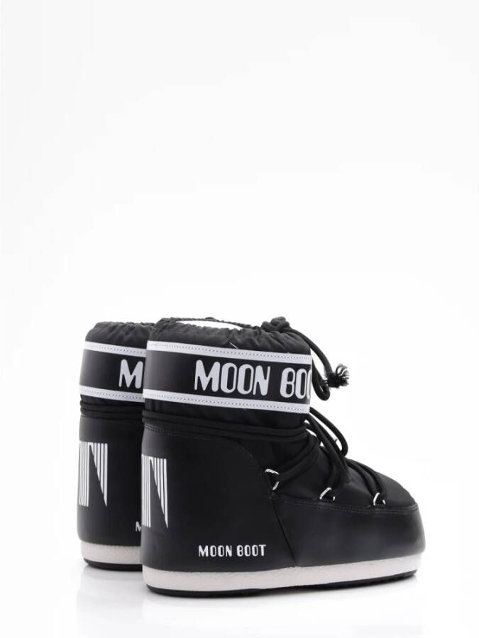 moon boot Icon Low Zwarte Nylon Sneeuwlaarzen Black Dames