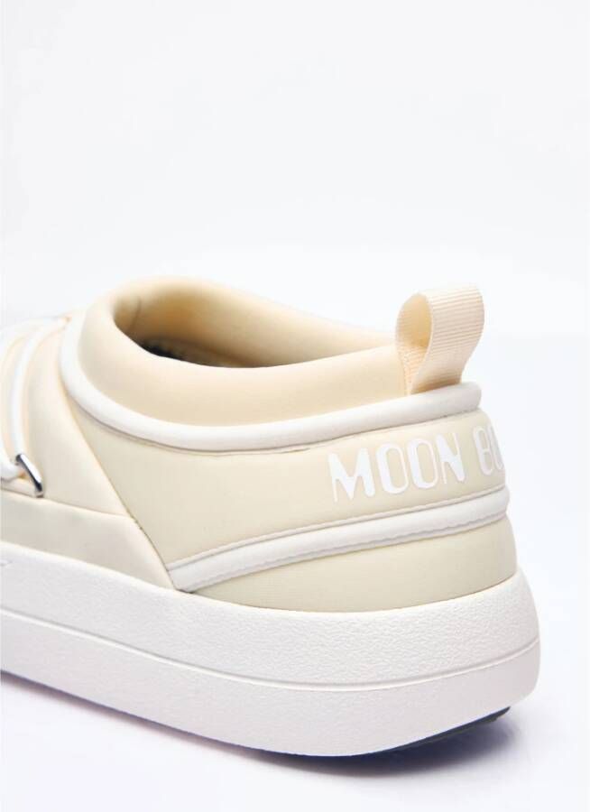 moon boot Icon Slip-On Schoenen met Flatform Zool Beige Dames