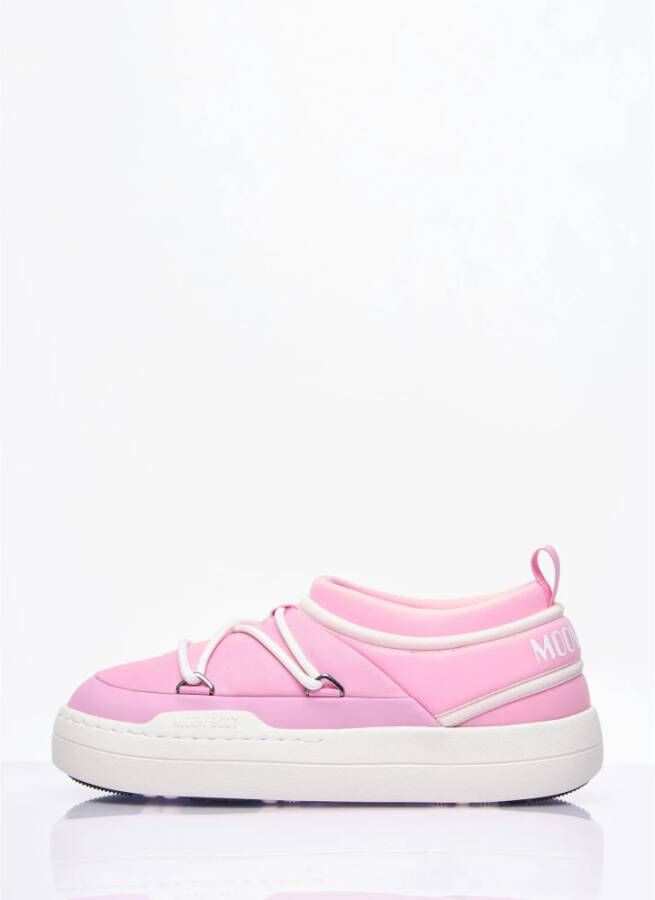 moon boot Icon Slip-On Schoenen met Flatform Zool Pink Dames