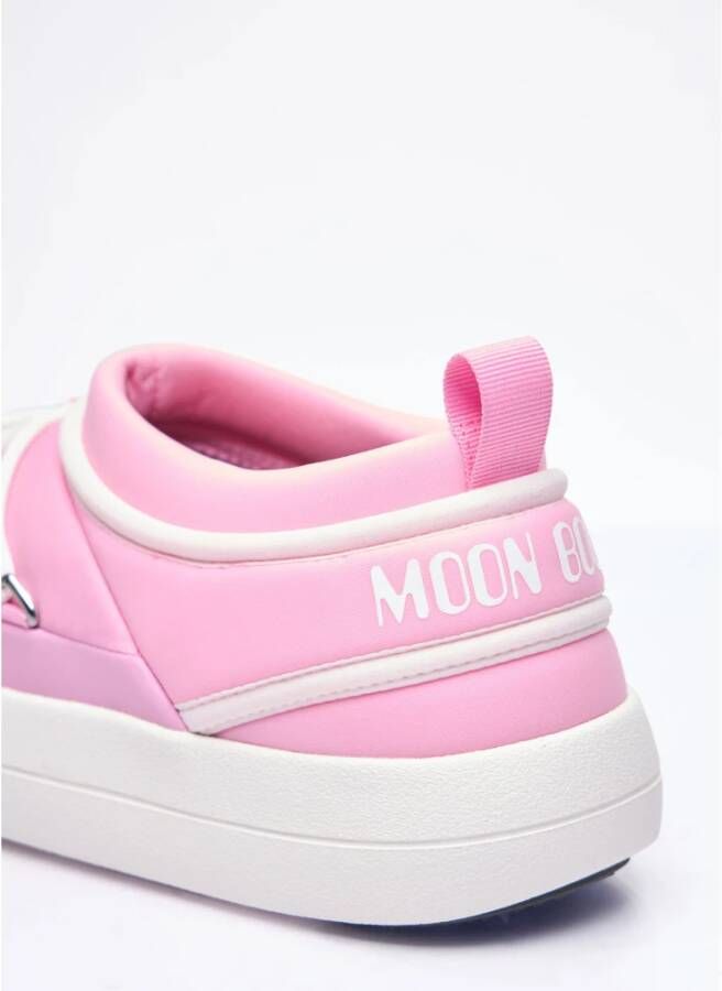 moon boot Icon Slip-On Schoenen met Flatform Zool Pink Dames