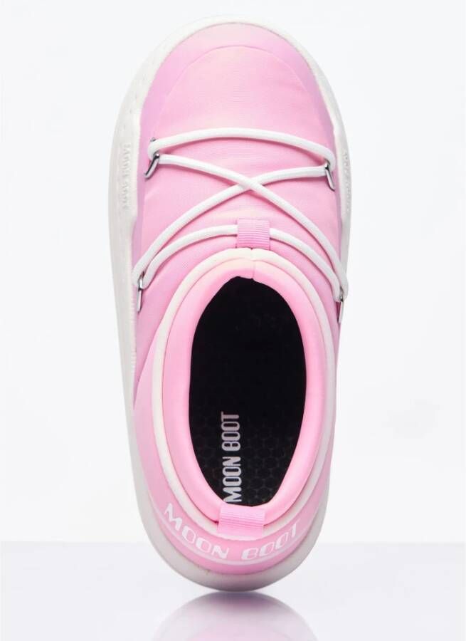 moon boot Icon Slip-On Schoenen met Flatform Zool Pink Dames