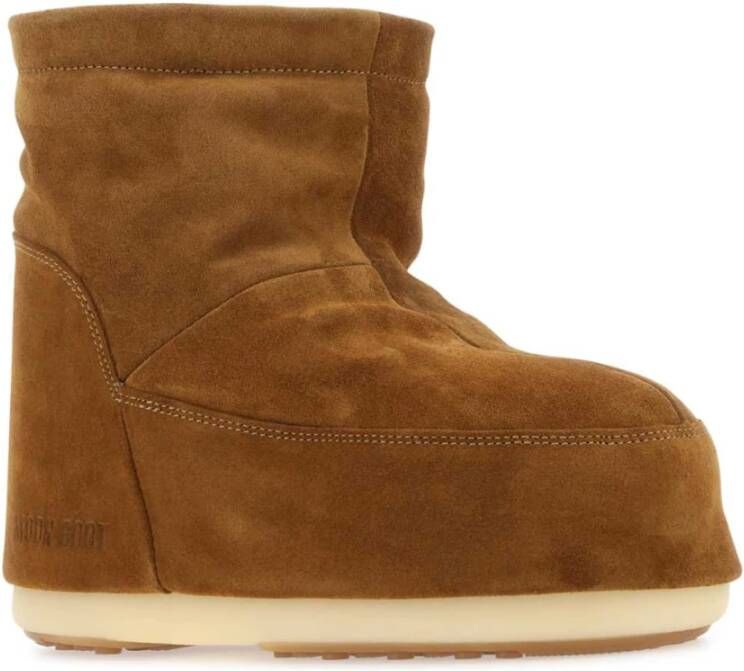 moon boot Iconische Camel Suède Lage Enkellaarzen Brown Dames