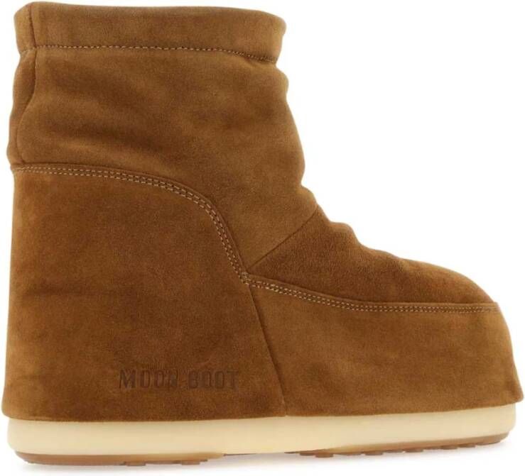 moon boot Iconische Camel Suède Lage Enkellaarzen Brown Dames