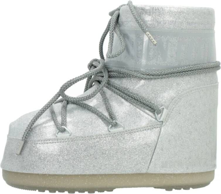 moon boot Iconische Winterlaarzen Laag Glit Stijl Gray Dames