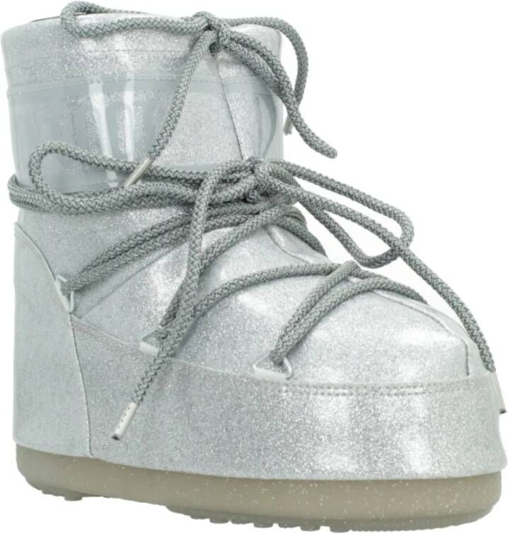 moon boot Iconische Winterlaarzen Laag Glit Stijl Gray Dames