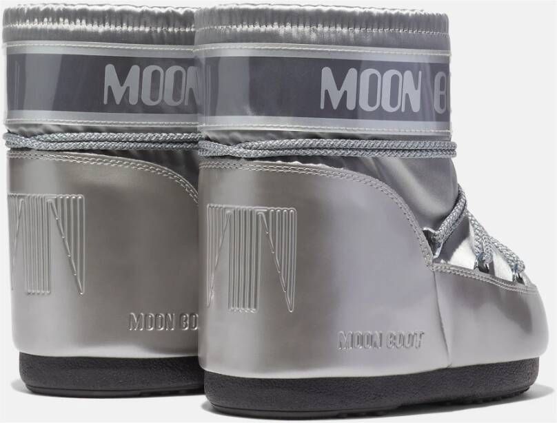 moon boot Laag Glance Zilver Icon Sneakers Gray Dames