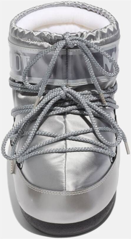 moon boot Laag Glance Zilver Icon Sneakers Gray Dames