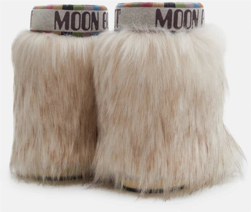 moon boot Laarzen met imitatiebontvoering Beige Dames