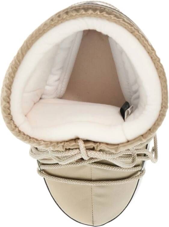 moon boot Lage Glance Sneeuwlaarzen met Isolerende Vulling Beige Dames