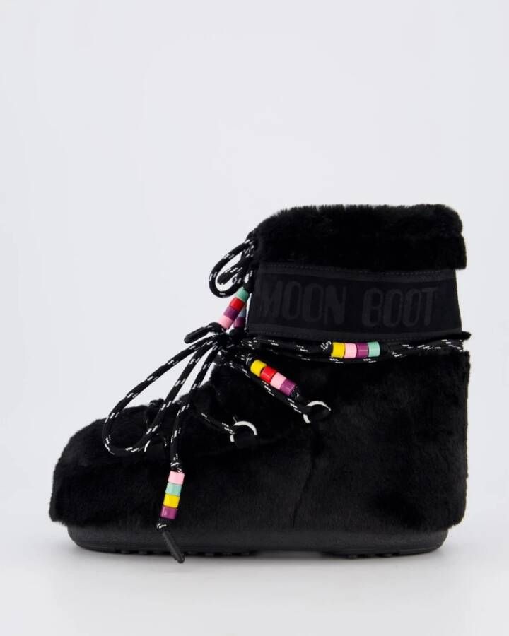 moon boot Lage Nepbont Kralenlaarzen Black Dames