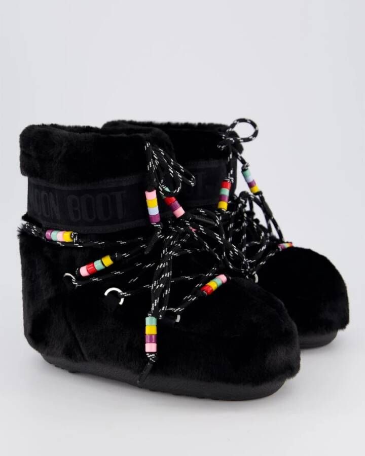 moon boot Lage Nepbont Kralenlaarzen Black Dames