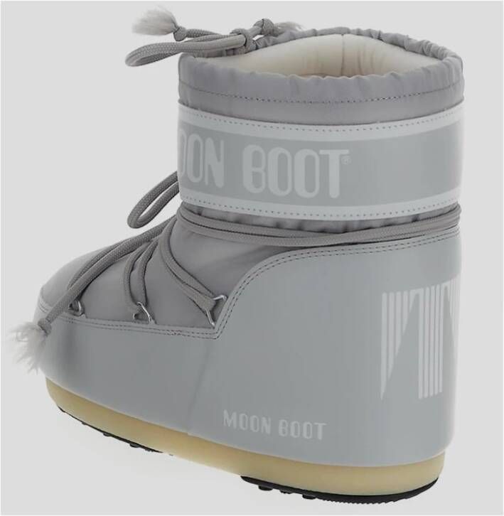 moon boot Lage Nylon Schoen van Synthetische Stof Gray Dames