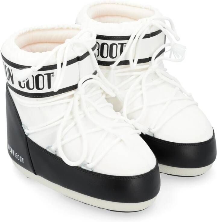 moon boot Lage Nylon Witte Icoonlaarzen White Dames