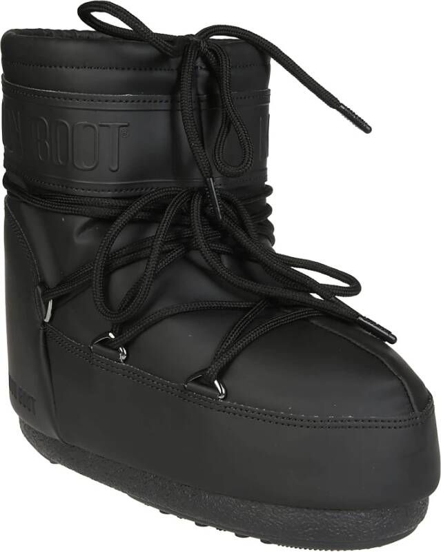 moon boot Lage rubberen iconische stijl laarzen Black Dames