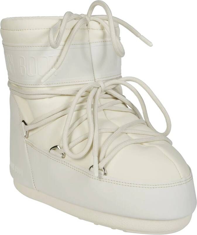 moon boot Lage rubberen iconische winterlaarzen Beige Dames