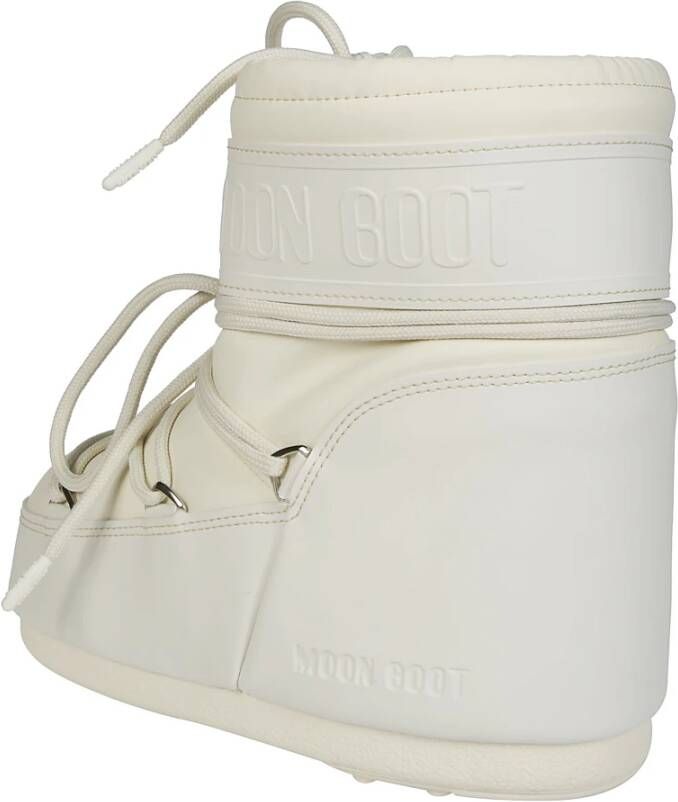 moon boot Lage rubberen iconische winterlaarzen Beige Dames