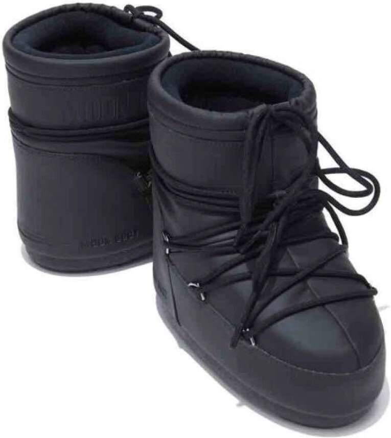 moon boot Lage Rubberen Snowboot Black Dames