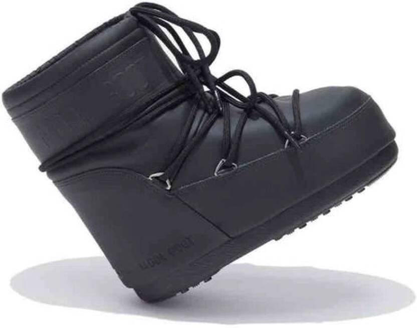 moon boot Lage Rubberen Snowboot Black Dames