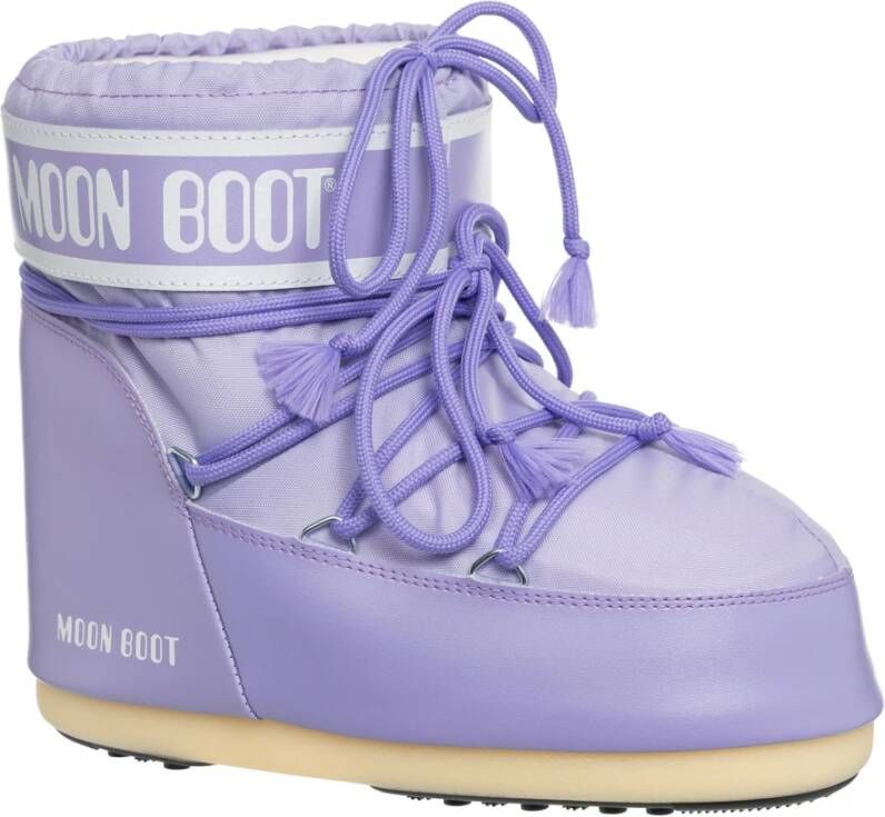 moon boot Lage Sneeuwlaarzen Koord Veters Effen Purple Dames