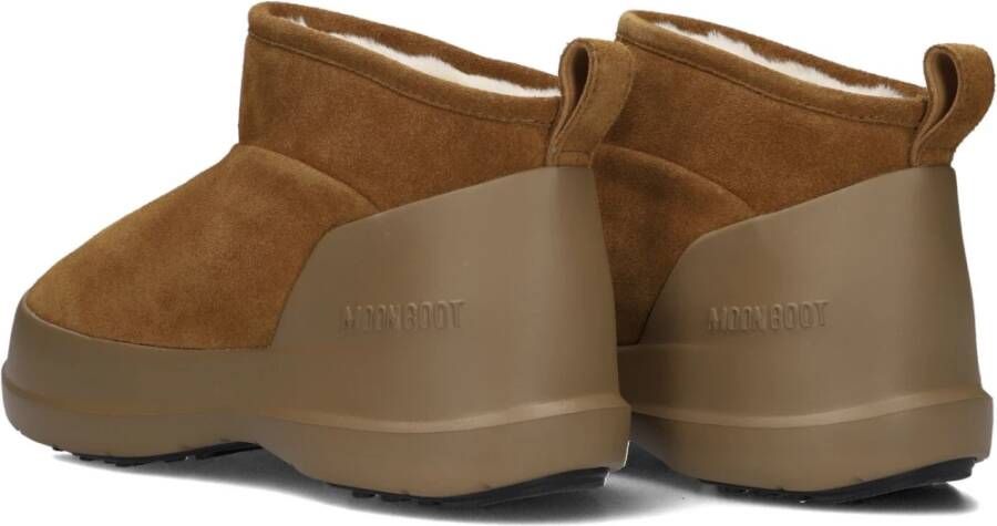 moon boot Lage Suède Laarzen in Cognac Brown Dames