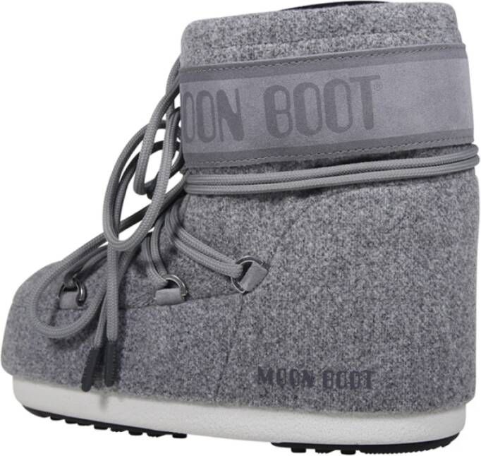 moon boot Lage vilten laars grijze icoonstijl Gray Dames