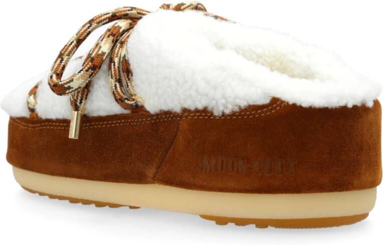 moon boot Leren laarzen 'Mule Shearling' Brown Dames